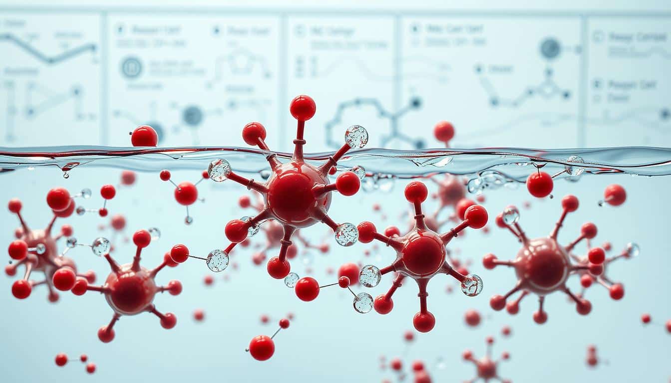 A detailed, high-resolution macro photograph of various electrolyte molecules floating in a transparent liquid, with a backdrop of scientific diagrams and charts illustrating the process of hydration and electrolyte balance. The scene is lit by a soft, even light, capturing the intricate structures and interactions of the electrolyte compounds with vivid clarity. The image has a sense of depth and scale, allowing the viewer to fully appreciate the scientific complexity of this essential physiological process. A detailed, high-resolution macro photograph of various electrolyte molecules floating in a transparent liquid, with a backdrop of scientific diagrams and charts illustrating the process of hydration and electrolyte balance. The scene is lit by a soft, even light, capturing the intricate structures and interactions of the electrolyte compounds with vivid clarity. The image has a sense of depth and scale, allowing the viewer to fully appreciate the scientific complexity of this essential physiological process.